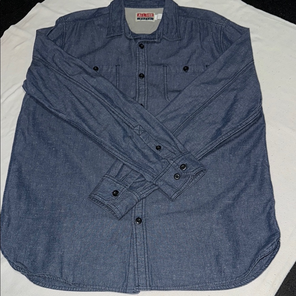 All-son - Men's Blue Denim Shirt